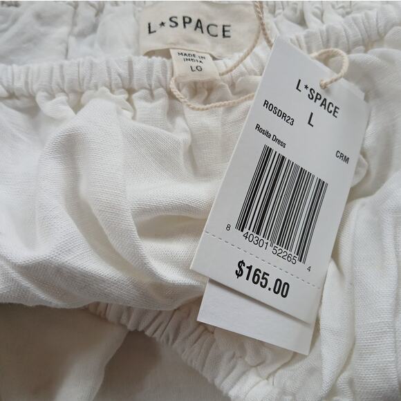 NWT - L*Space Cream Rosita Dress Size: LG - Picture 2 of 7